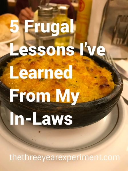 5 Frugal Lessons--www.thethreeyearexperiment.com