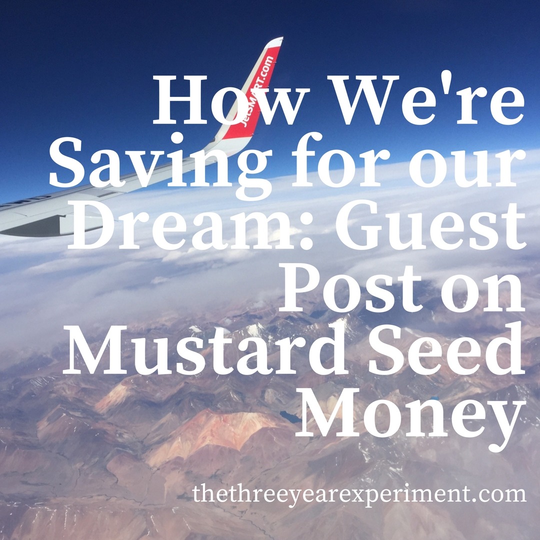 How We're Saving for our Dream: Guest Post on Mustard Seed Money www.thethreeyearexperiment.com