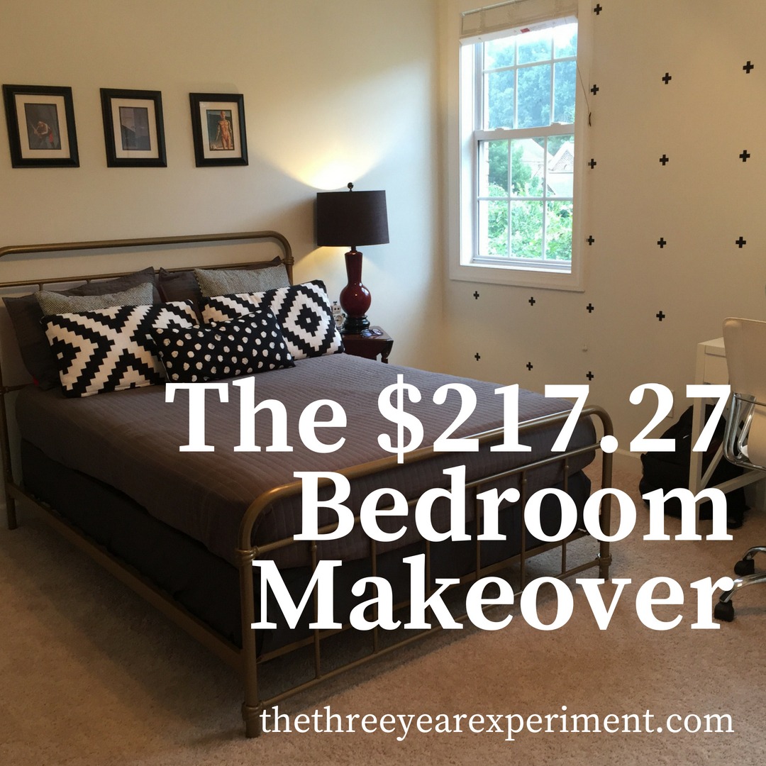 The $217.27 Bedroom Makeover www.thethreeyearexperiment.com