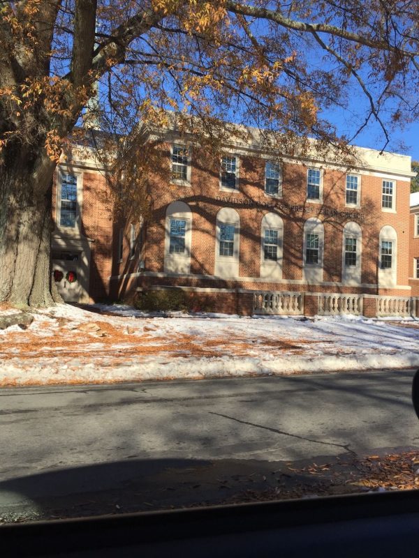 Davidson College Church fall